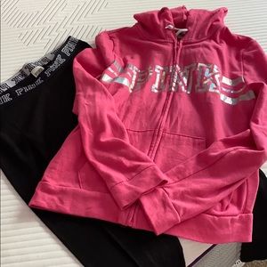 Pink by Victoria Secret Hoodie Set